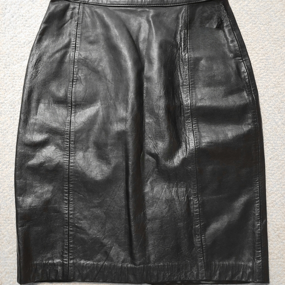 Leather Skirt Express Size 3/4 - Picture 2 of 3